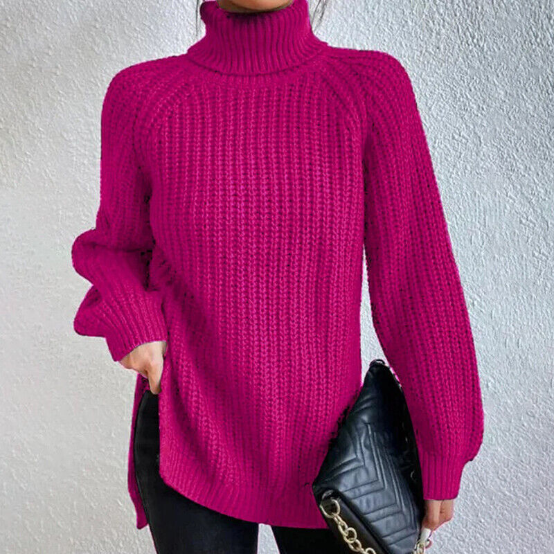 Estela - Jersey de cuello alto de punto grueso