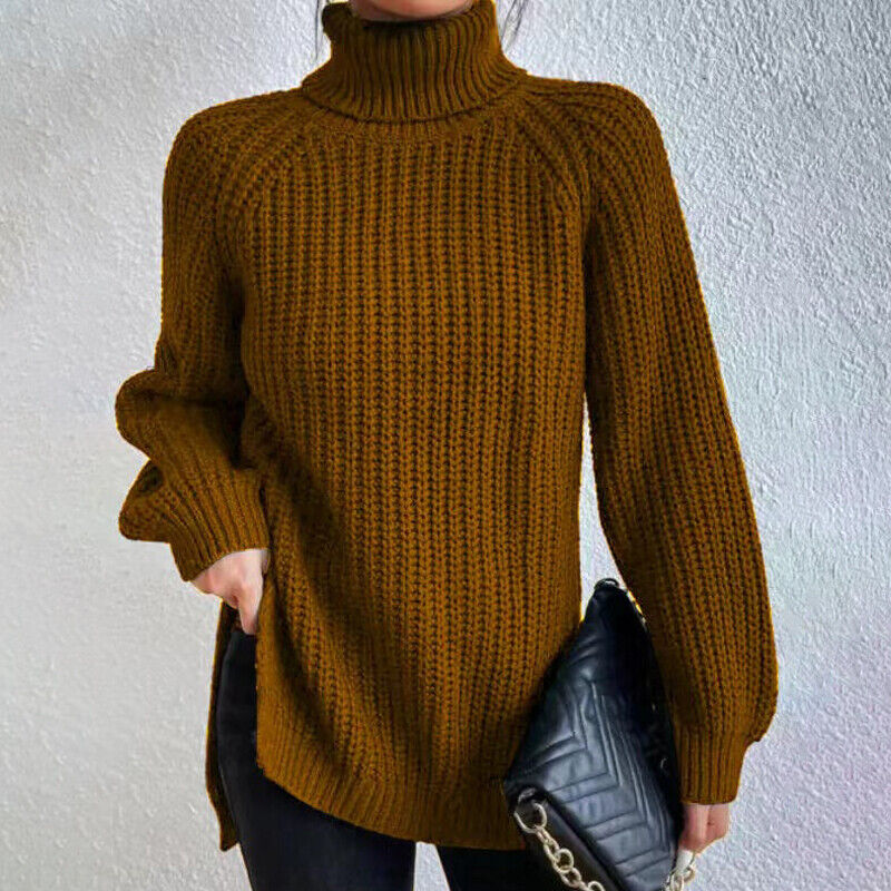 Estela - Jersey de cuello alto de punto grueso