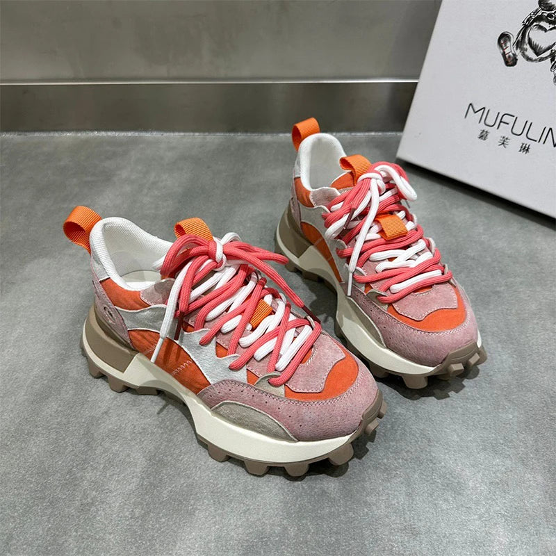 Calliope - Zapatillas casual Colorblock para mujer