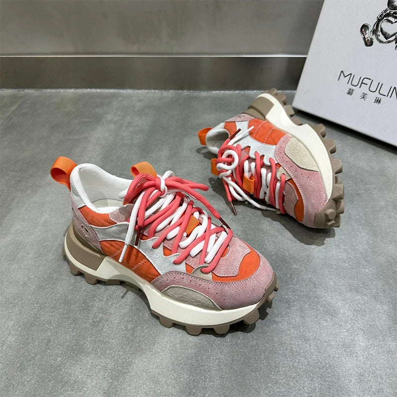 Calliope - Zapatillas casual Colorblock para mujer