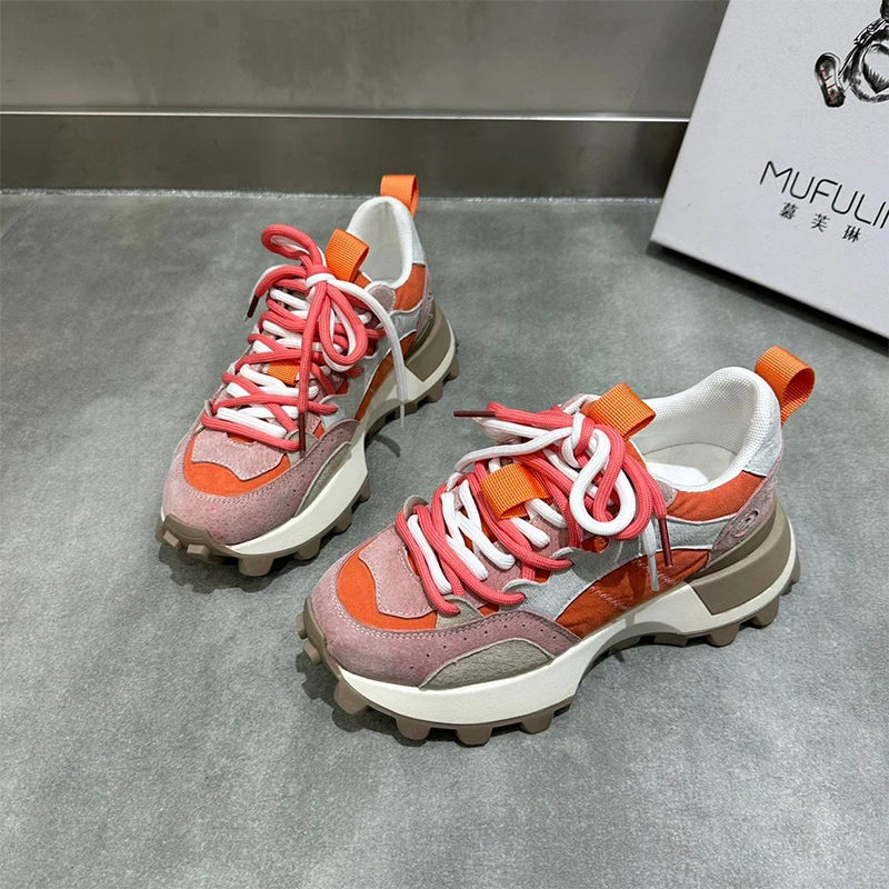 Calliope - Zapatillas casual Colorblock para mujer