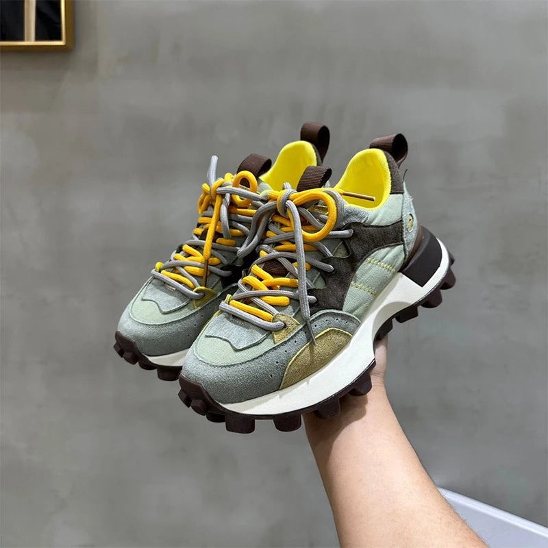 Calliope - Zapatillas casual Colorblock para mujer