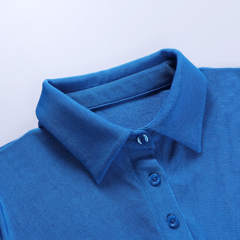 Amelia - Vestido mini jersey fruncido y abotonado