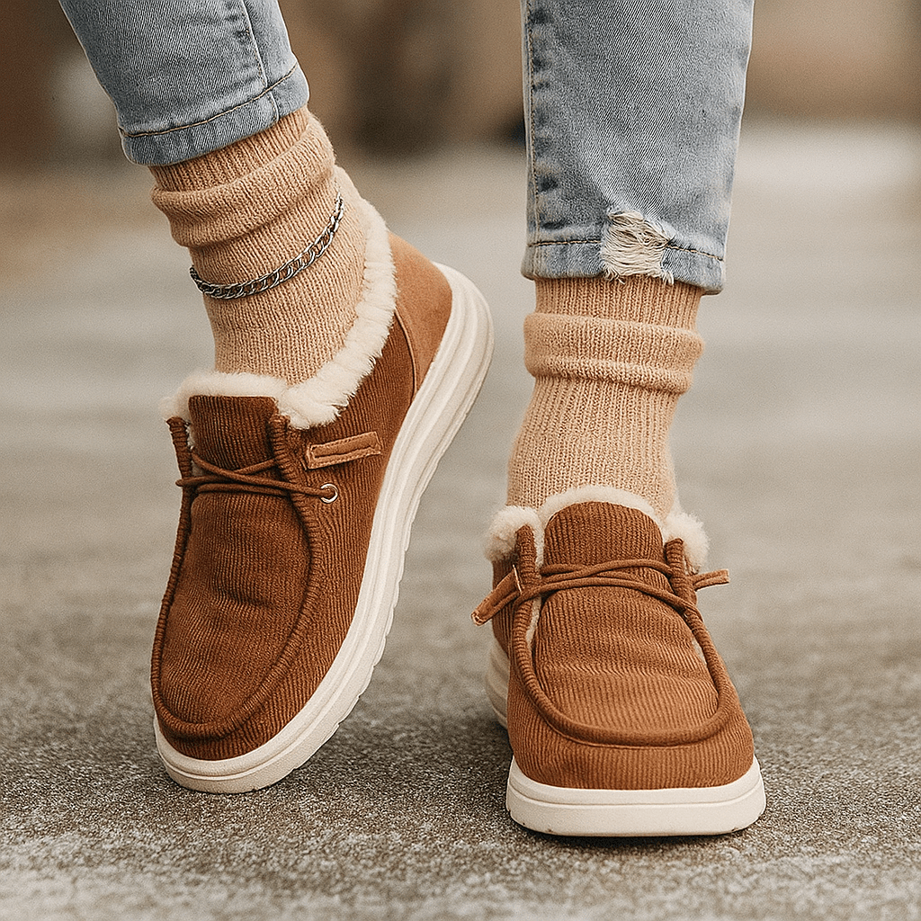 Botines tipo mocasín con interior afelpado - Cerine