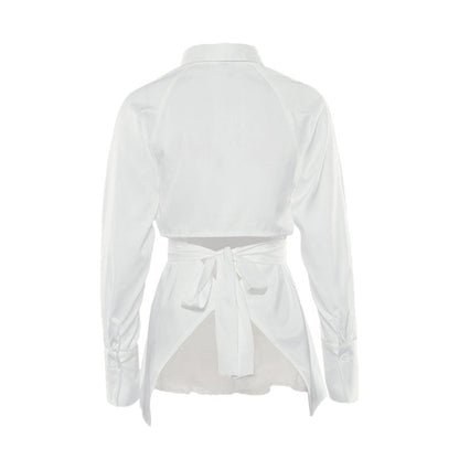 Daisy - Blusa con espalda anudada y detalles recortados