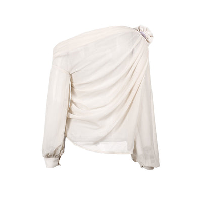 Margaret - Blusa de gasa con un hombro