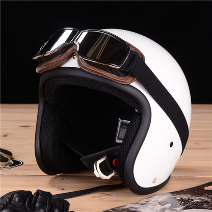 Gafas de Cuero Vintage para Moto