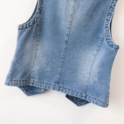 Chaleco de Denim Elegancia Femenina