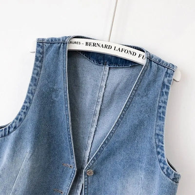 Chaleco de Denim Elegancia Femenina