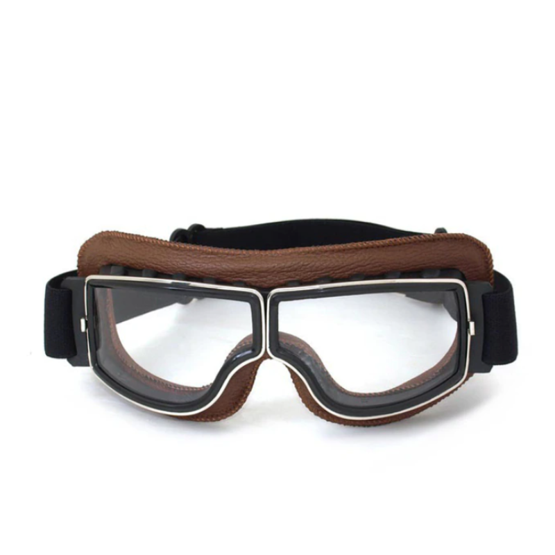 Gafas de Cuero Vintage para Moto